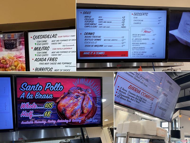 Santo Taco Menu