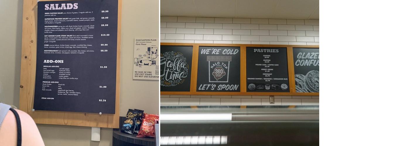 Seeds Marketplace Menu