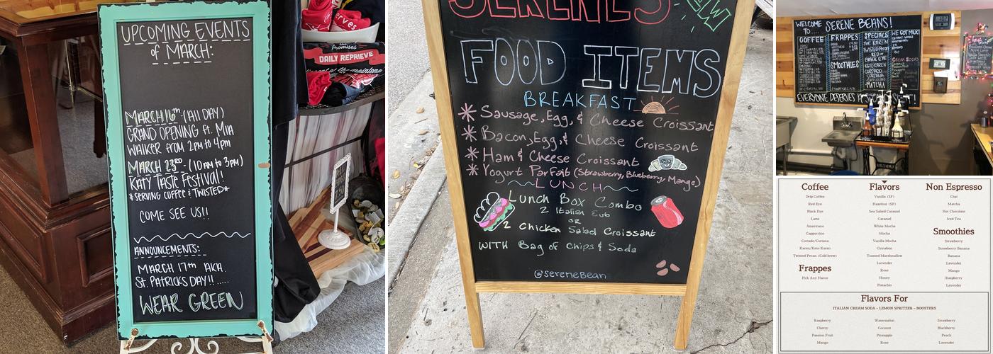Serene Beans Menu