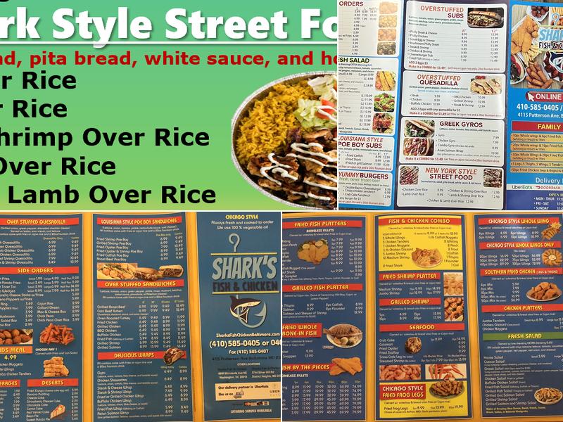 Sharks Fish & Chicken Menu