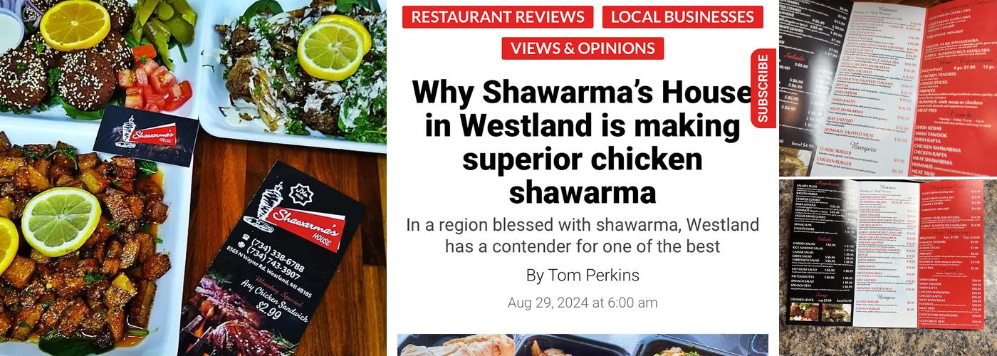 Shawarma’s House In Westland Menu