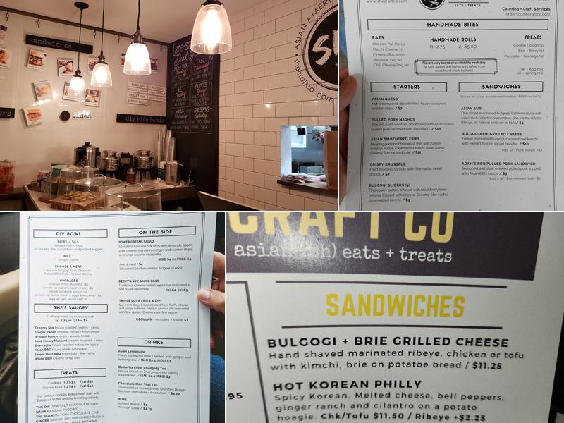 She Craft Co Menu