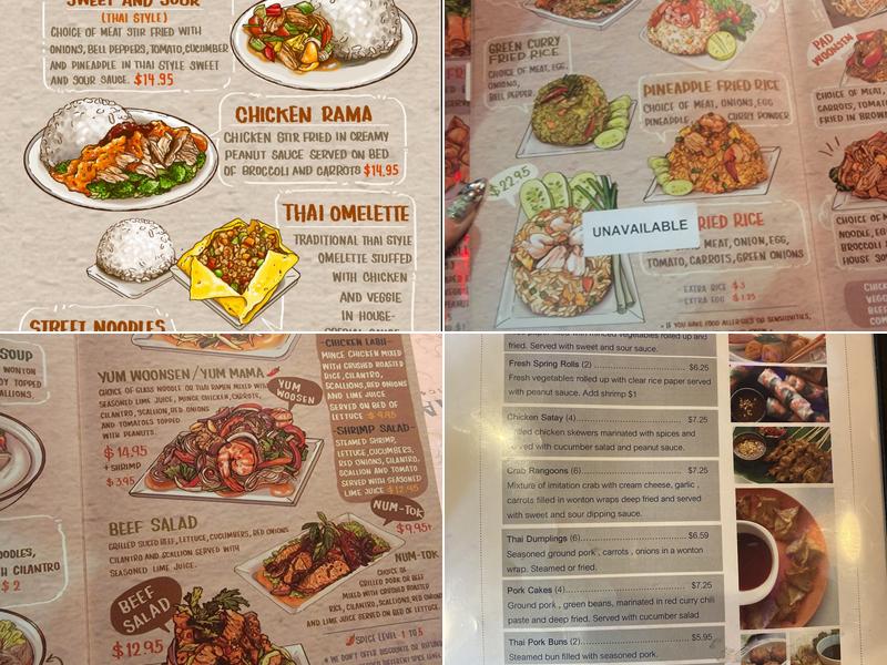Siam Thai Menu