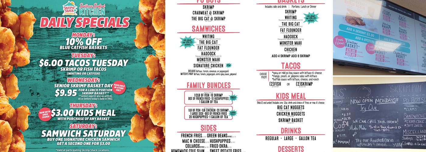 Skrimp Shack Menu