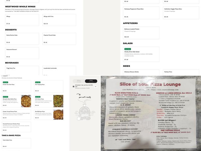 Slice of Soul Menu
