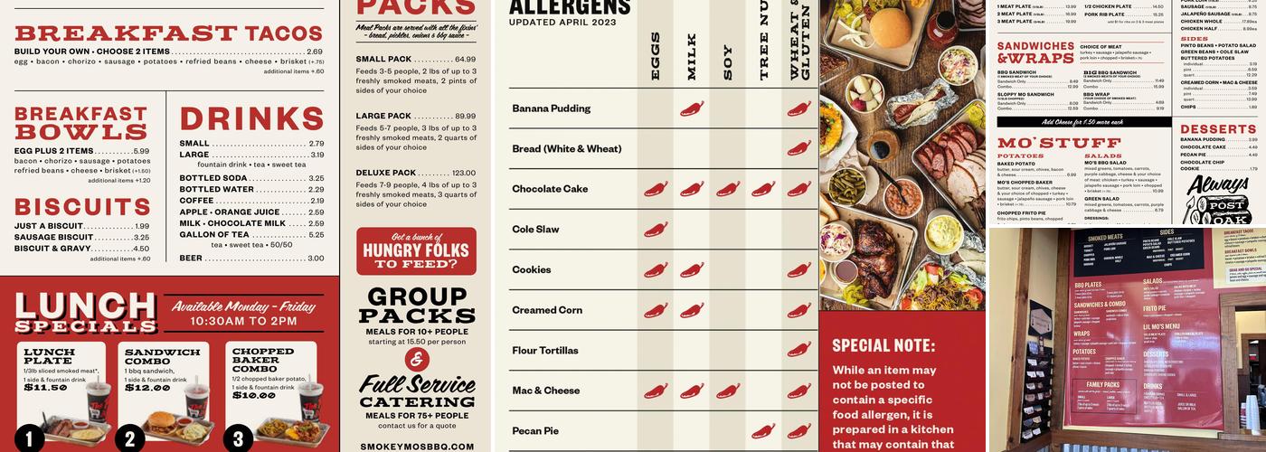 Smokey Mo's BBQ Menu