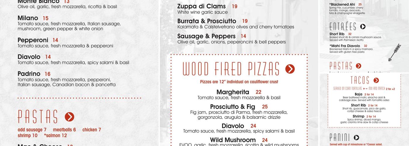 Sophia's Kitchen Menu