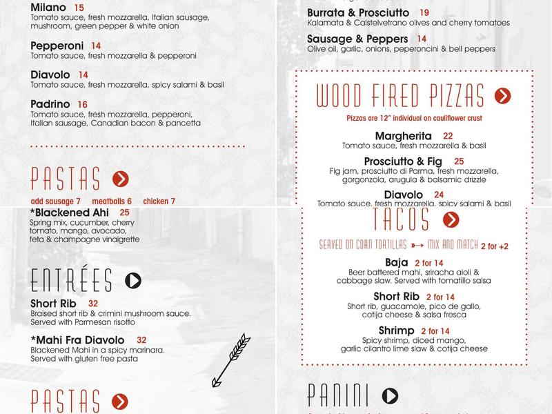 Sophia's Kitchen Menu