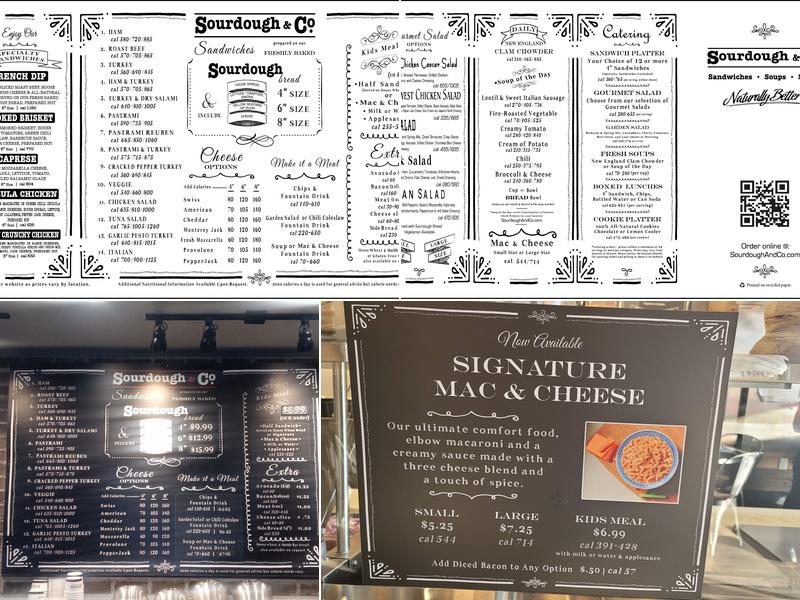 Sourdough & Co. Menu