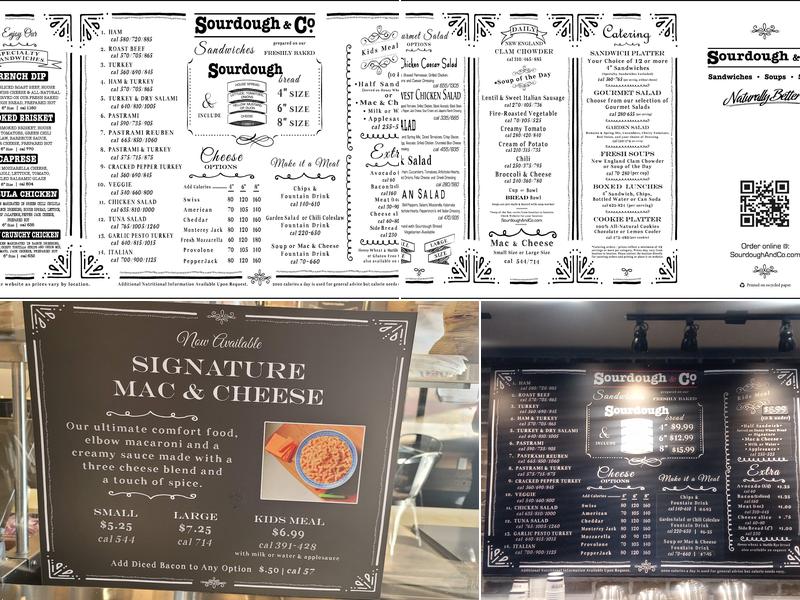 Sourdough & Co. Menu