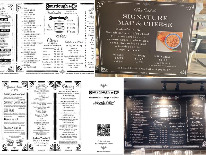 Sourdough & Co. Menu