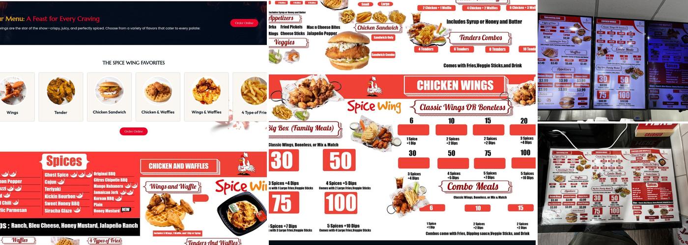 Spice Wing Sugar Hill Menu