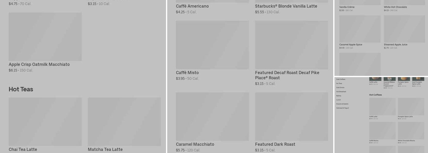 Starbucks Menu