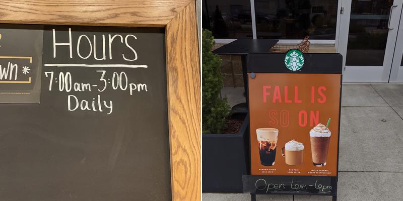 Starbucks Menu