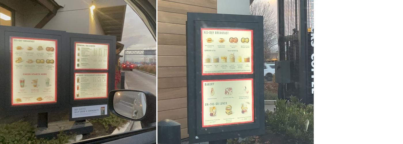 Starbucks Menu