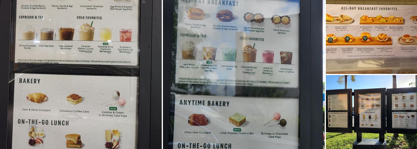 Starbucks Menu