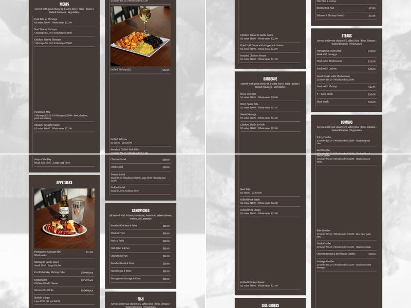 Stephanie's Barbecue Menu