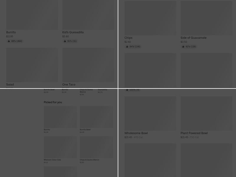 Chipotle Mexican Grill Menu