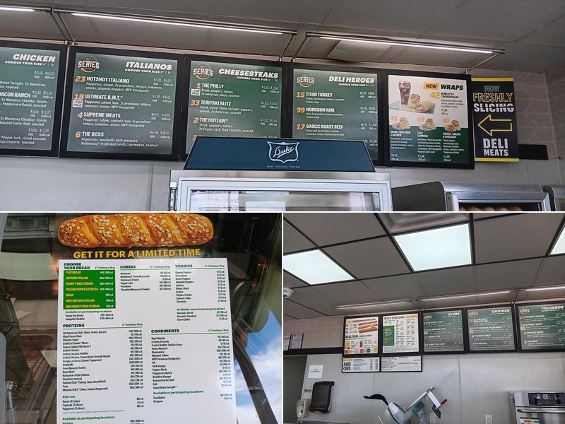 Subway Menu