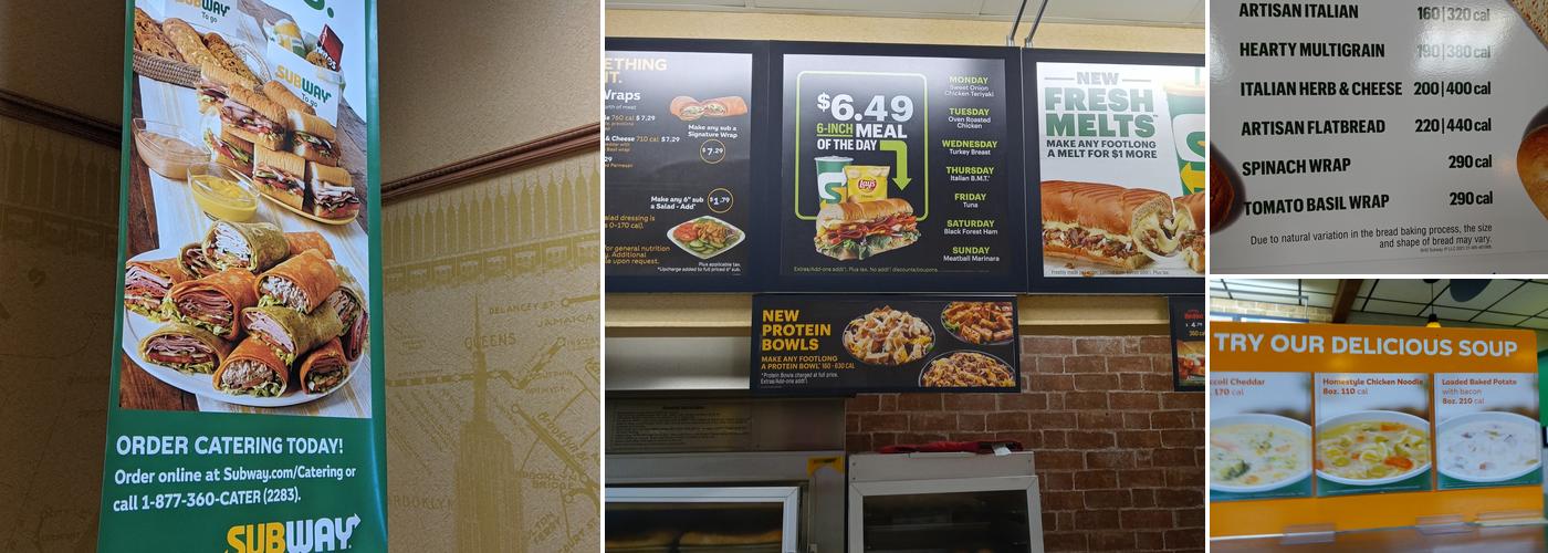 Subway Menu