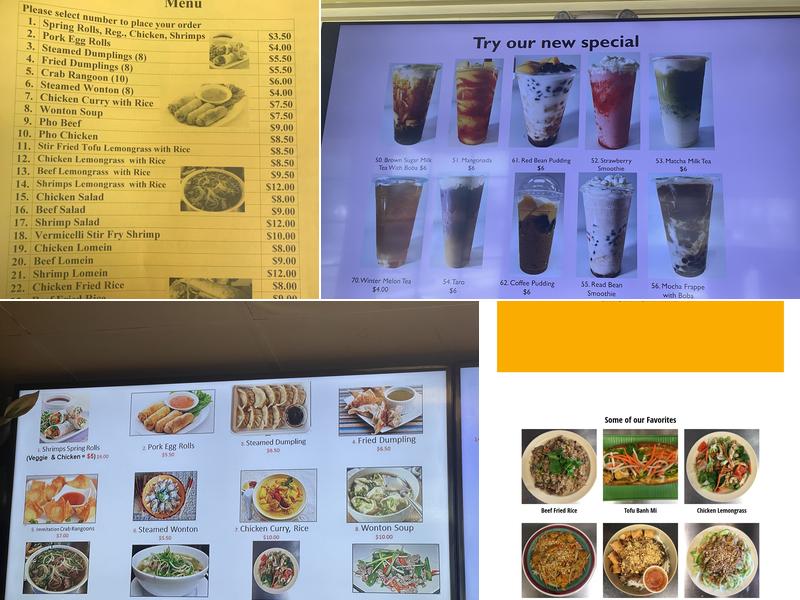 Sun Vietnamese Restaurant Menu
