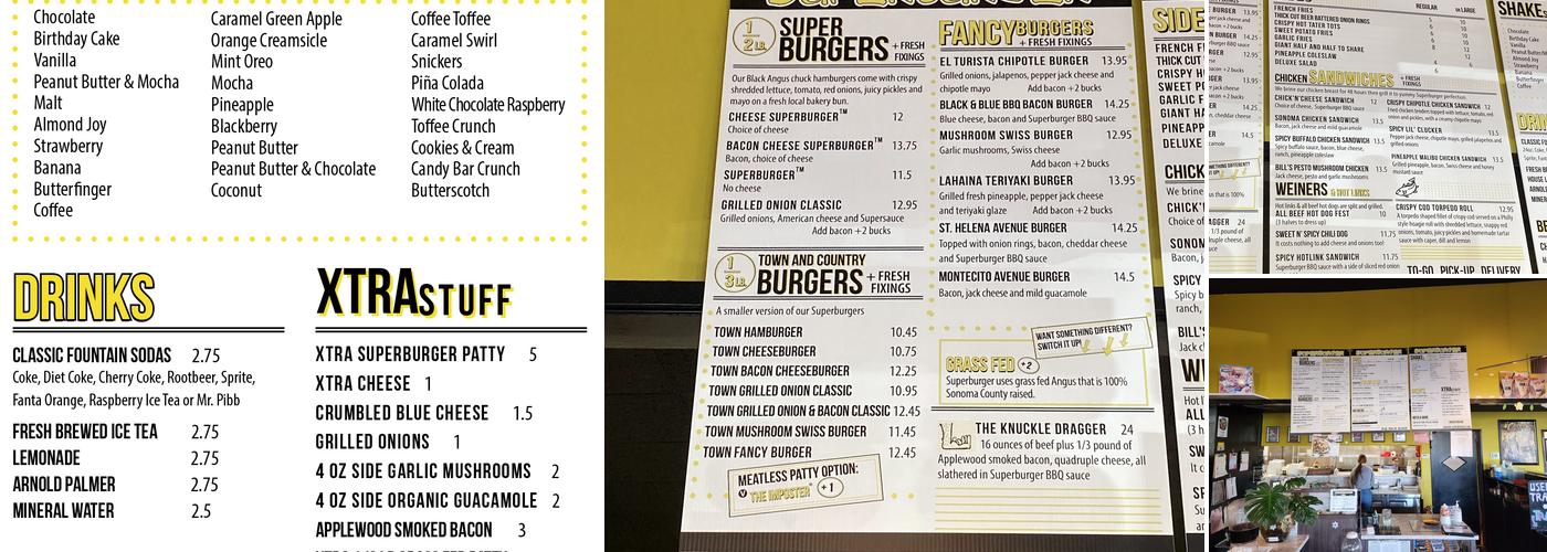 Superburger Menu