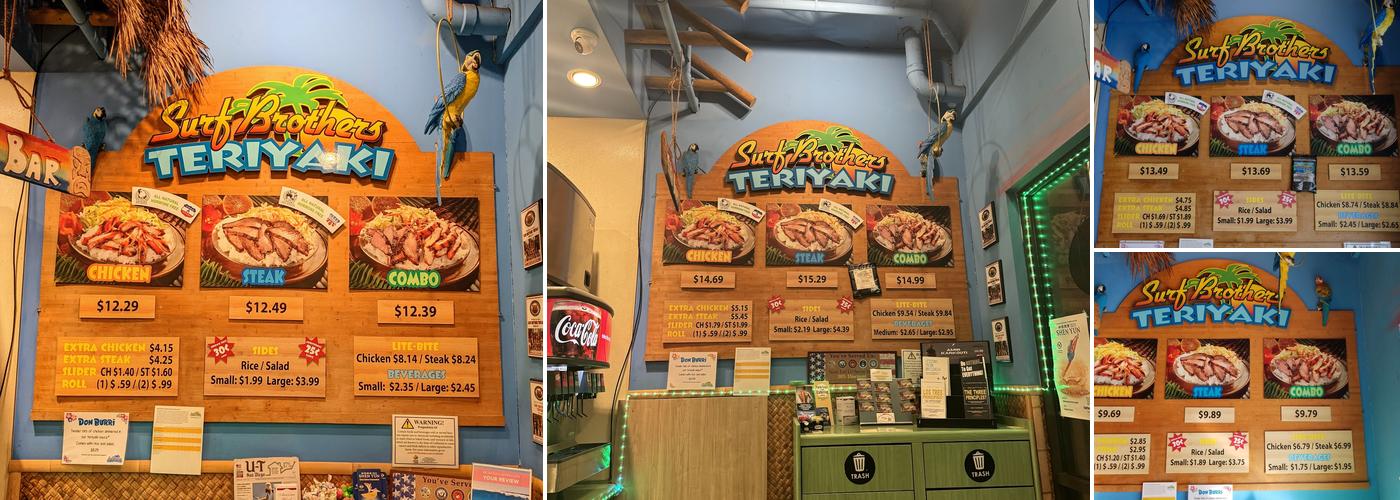 Surf Brothers Teriyaki And Catering Menu