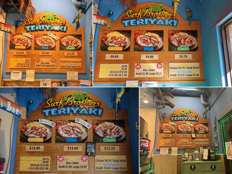 Surf Brothers Teriyaki And Catering Menu