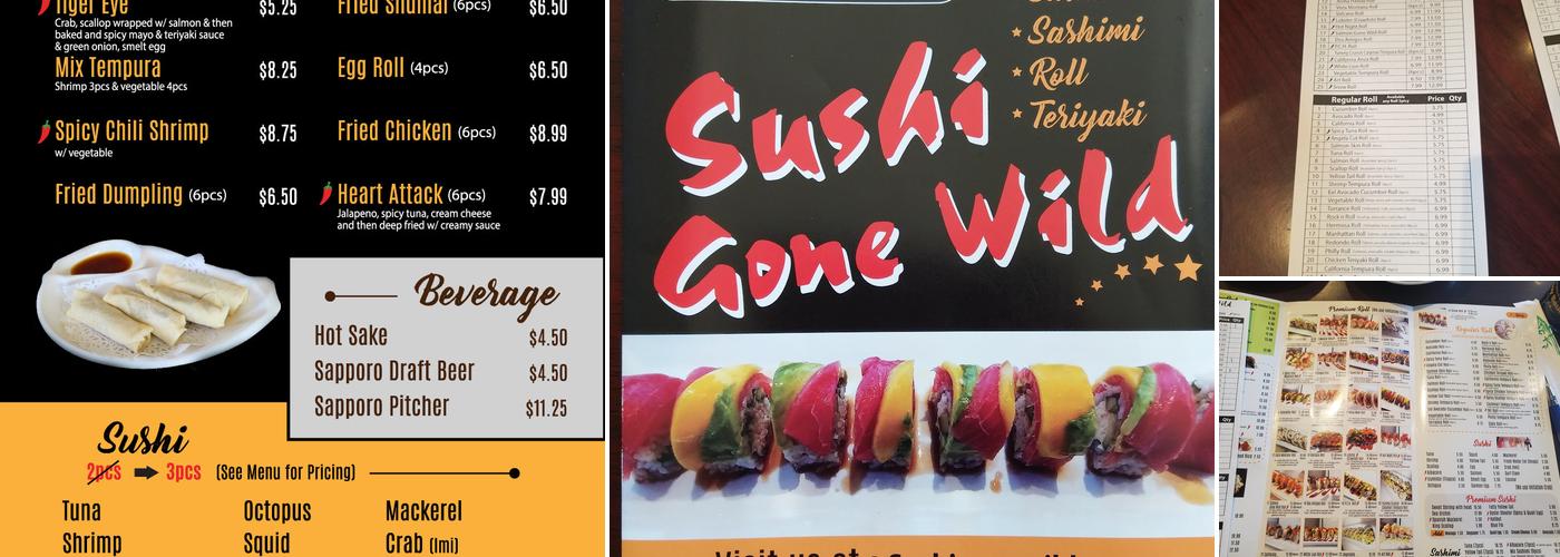 Sushi Gone Wild Menu