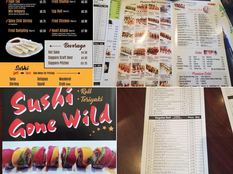 Sushi Gone Wild Menu
