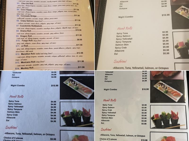 JJ Sushi & Pho Menu