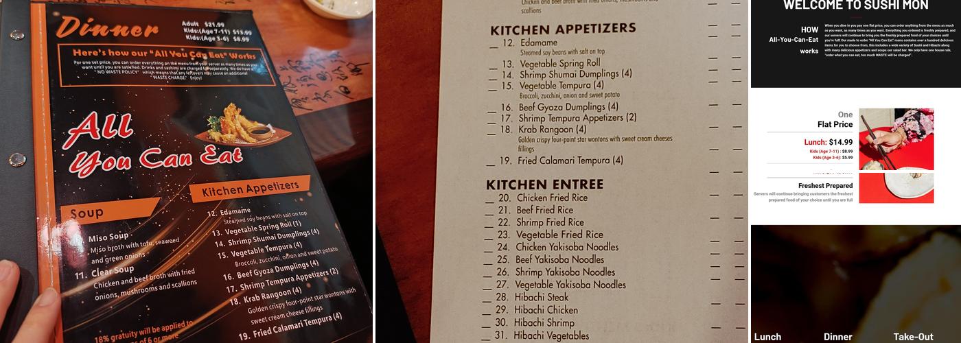 SushiMon Menu