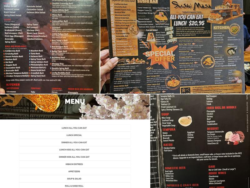 Sushi Masa Lafayette Menu