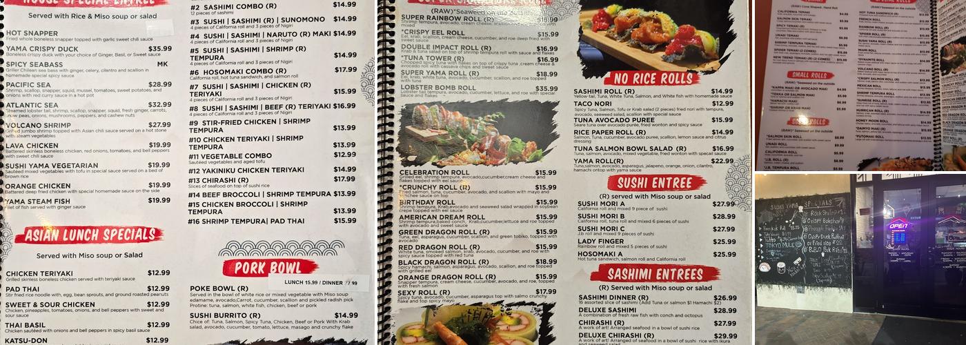 Sushi Yama Boynton Beach Menu