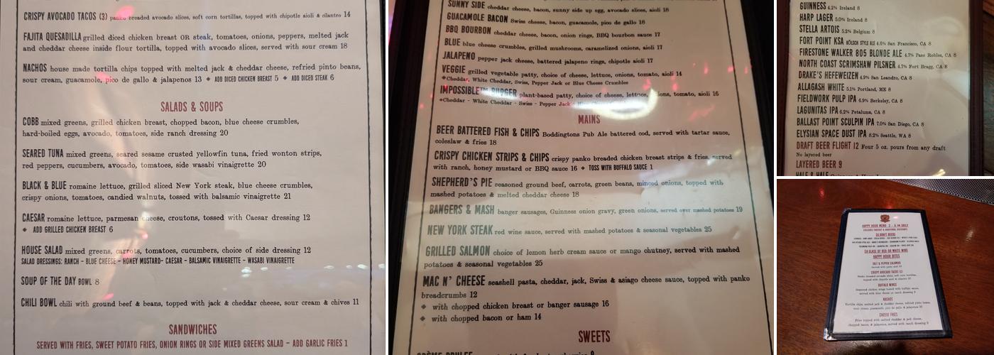 Sutter Pub & Restaurant Menu