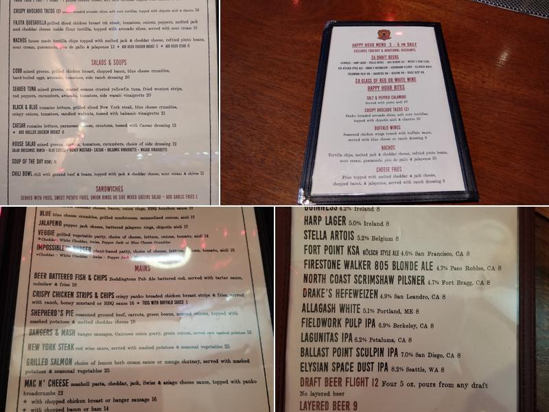 Sutter Pub & Restaurant Menu