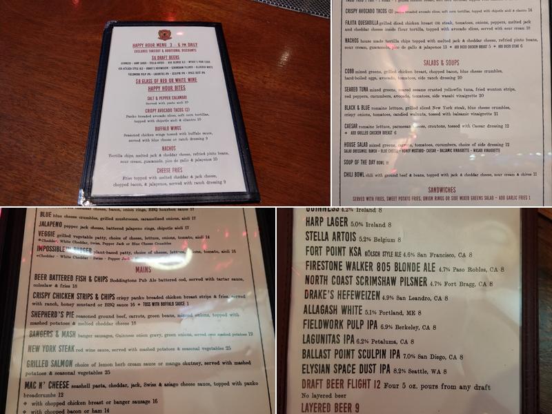 Sutter Pub & Restaurant Menu