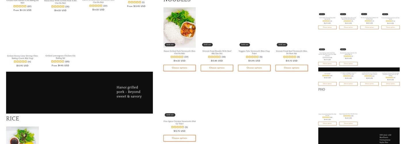 T-ZO Vietnamese Meals-Mart Menu