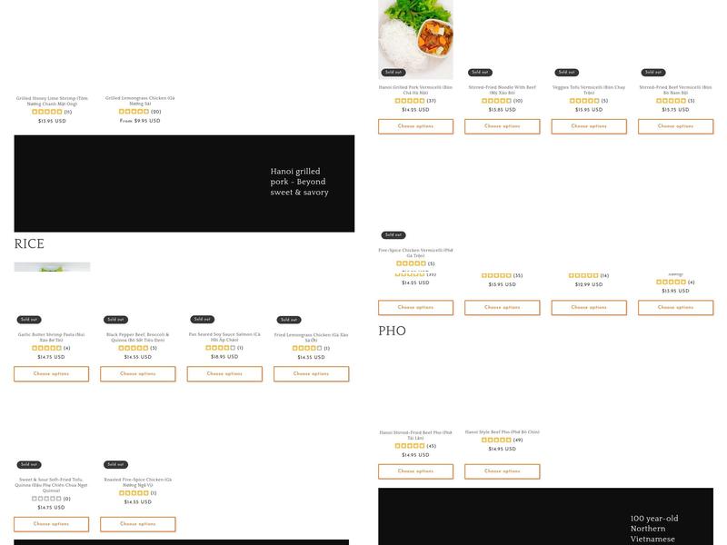 T-ZO Vietnamese Meals-Mart Menu