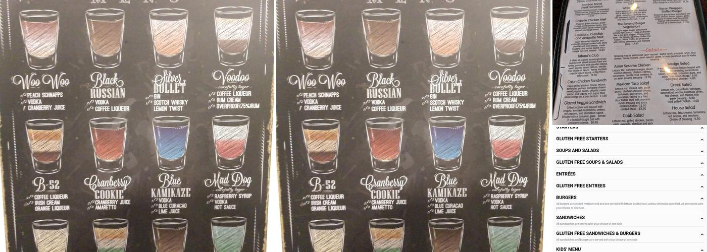 Tabard's Kitchen Menu