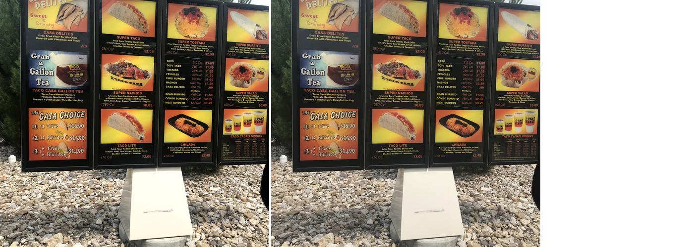 Taco Casa Pipeline Menu