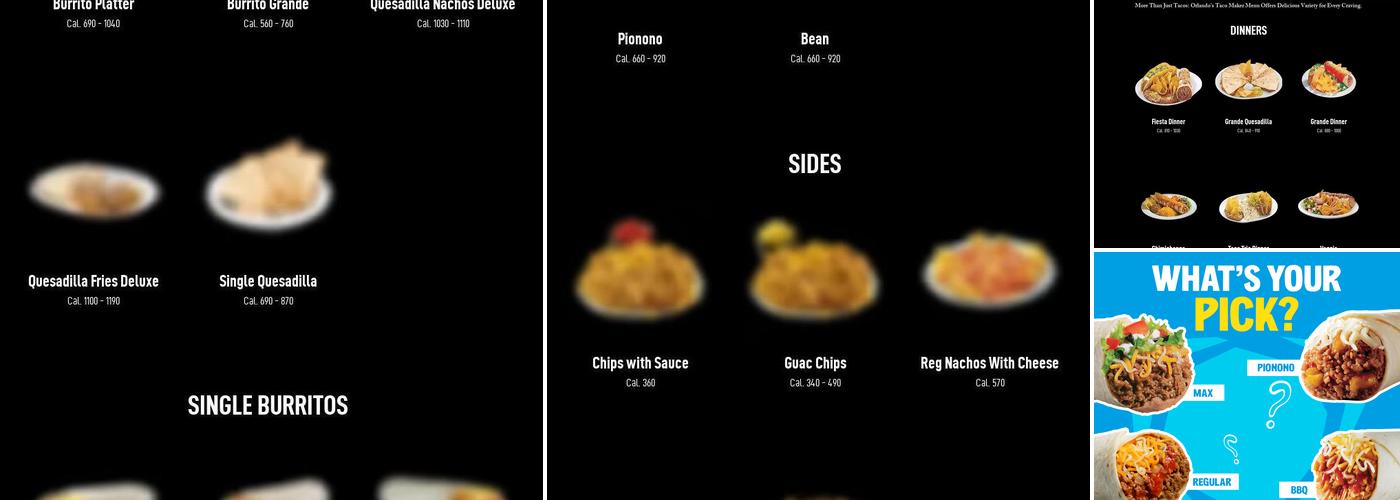 Taco Maker Orlando Menu