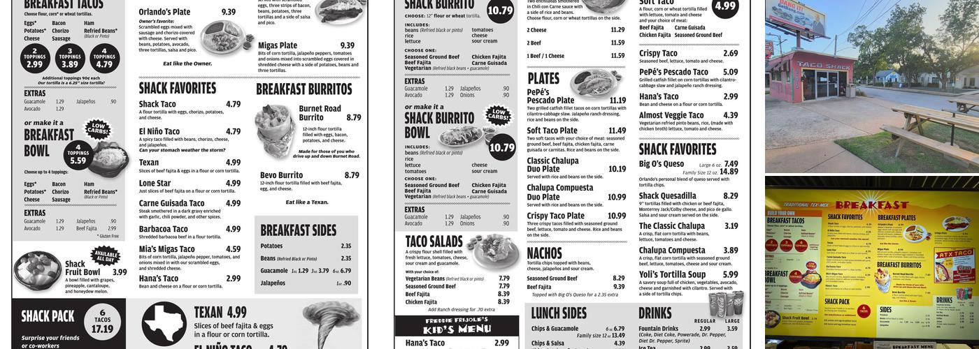Taco Shack Menu