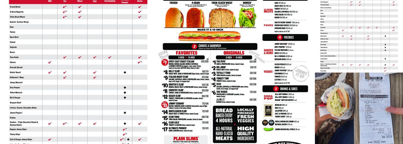 Jimmy John's Menu