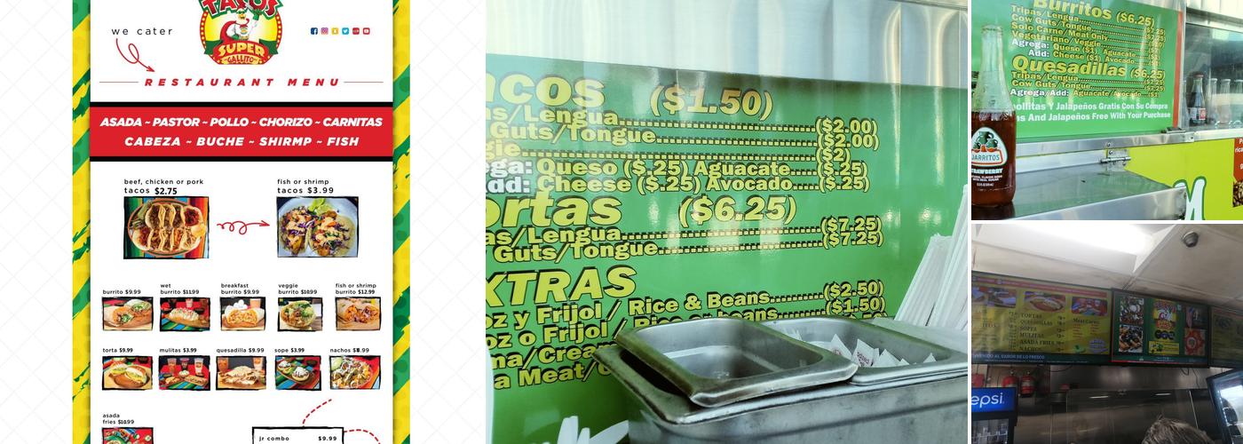Tacos Super Gallito Menu