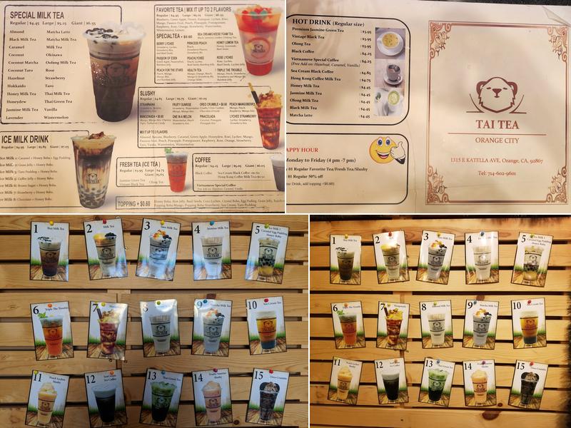 Tai Tea Orange City Menu