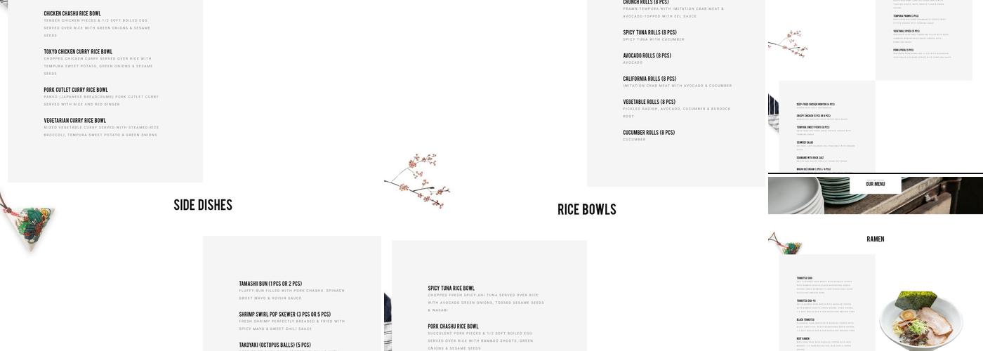 Tamashii Ramen House Menu