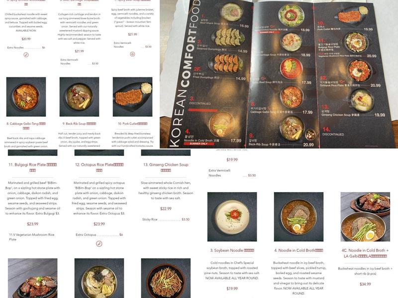 Tang 190 Menu