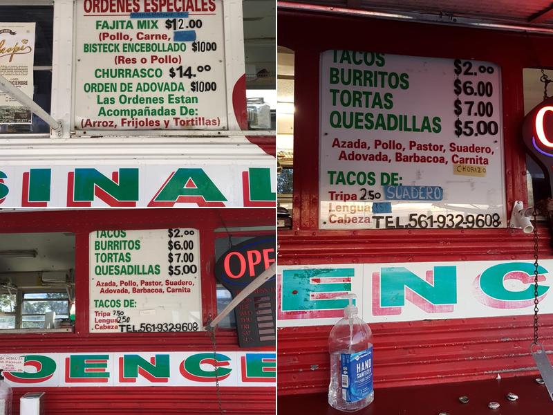 Taqueria Sinaloense Menu