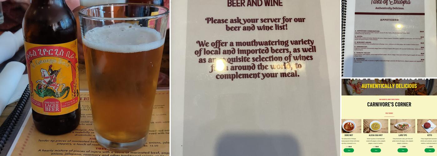 Taste of Ethiopia II Menu